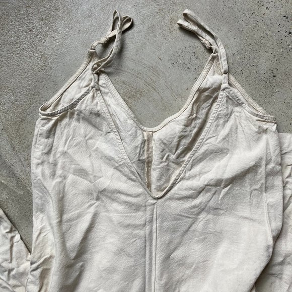 Wide leg tank jumpsuit - relaxed fit - linen blend - Picture 3 of 5